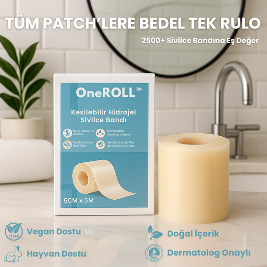 OneRoll™ Kesilebilir Hidrojel Sivilce Bandı
